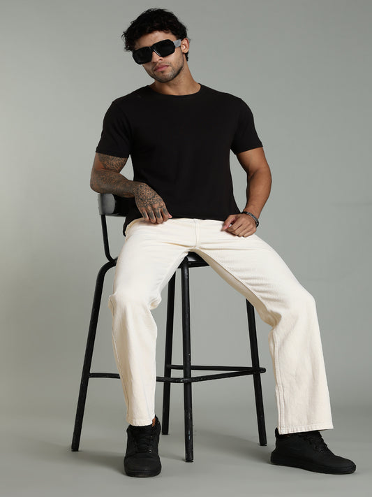 Forge Cream Relaxed Fit Jeans