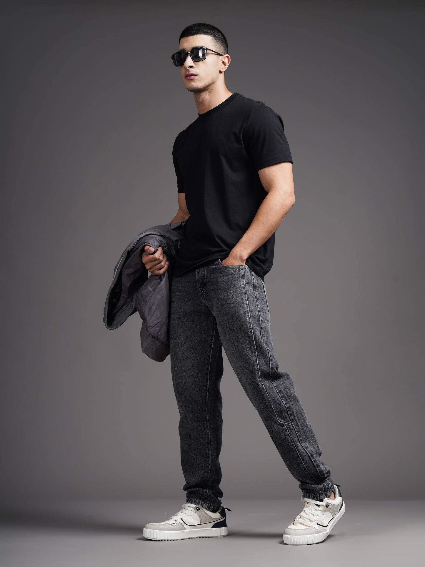 Trace Grey Relax Tapered Jeans