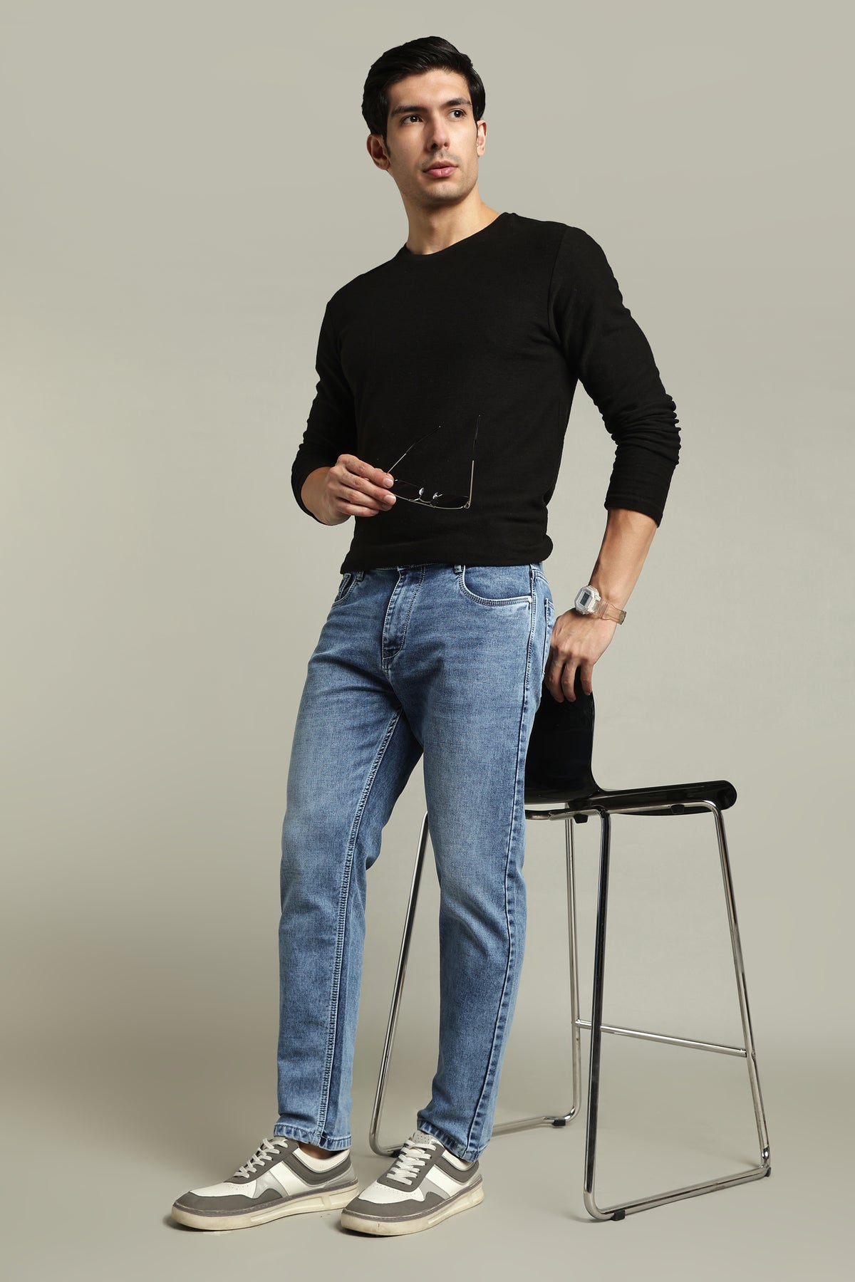 Kavor Ice Blue Relax Tapered Jeans
