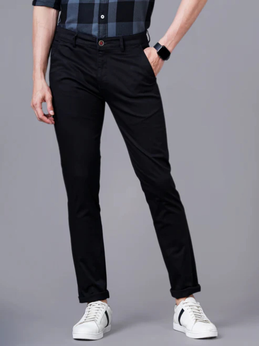 Plain Black Chinos