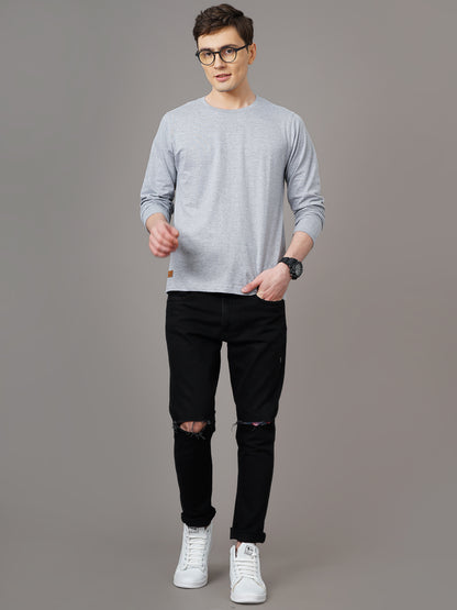 Plain Grey Full Sleeve T-Shirt