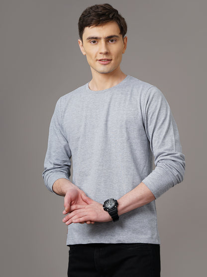 Plain Grey Full Sleeve T-Shirt