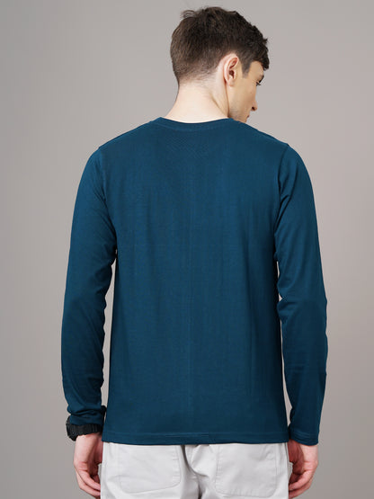 Plain Teal Full Sleeve T-Shirt