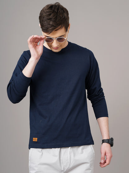 Plain Navy Full Sleeve T-Shirt