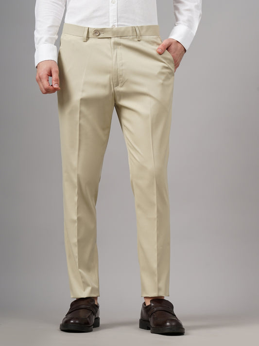 Plain Cream Formal Trouser