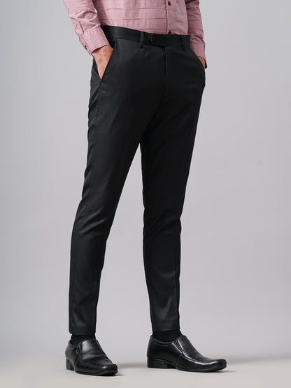 Tex Plain Black Formal Trouser