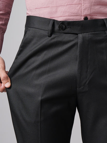 Tex Plain Black Formal Trouser