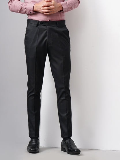 Tex Plain Black Formal Trouser