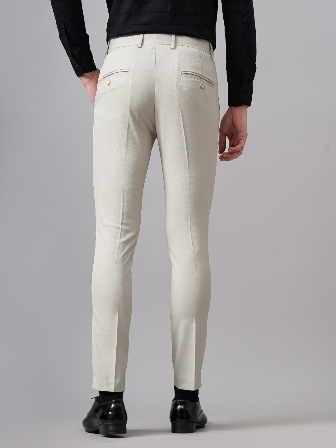 Tex Plain Silver Formal Trouser