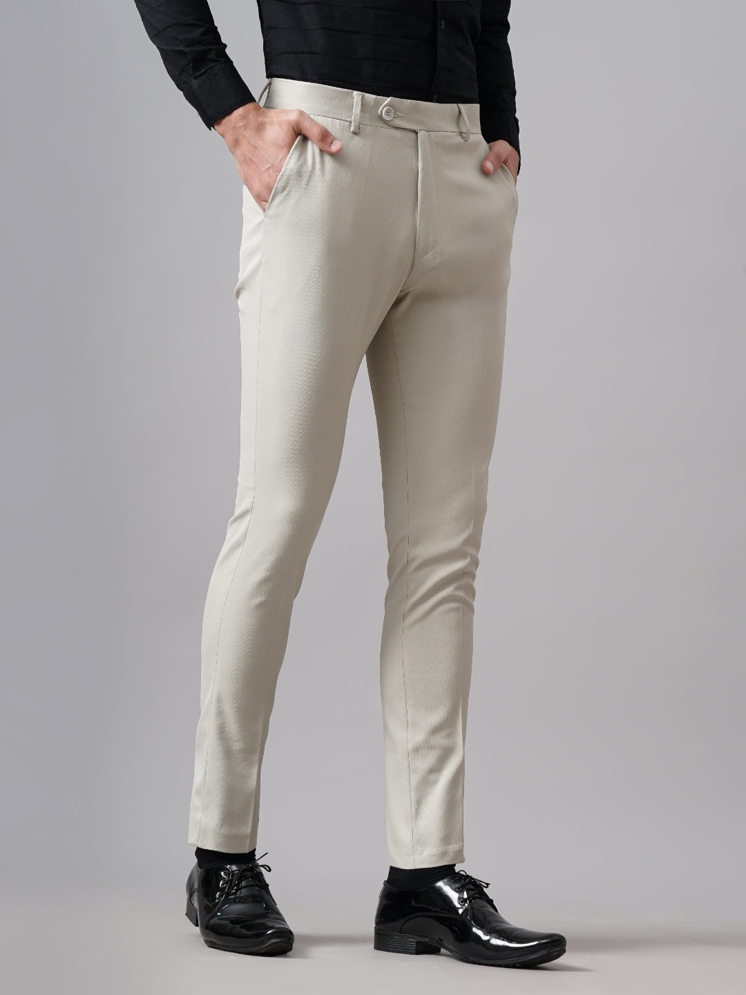 Tex Plain Silver Formal Trouser