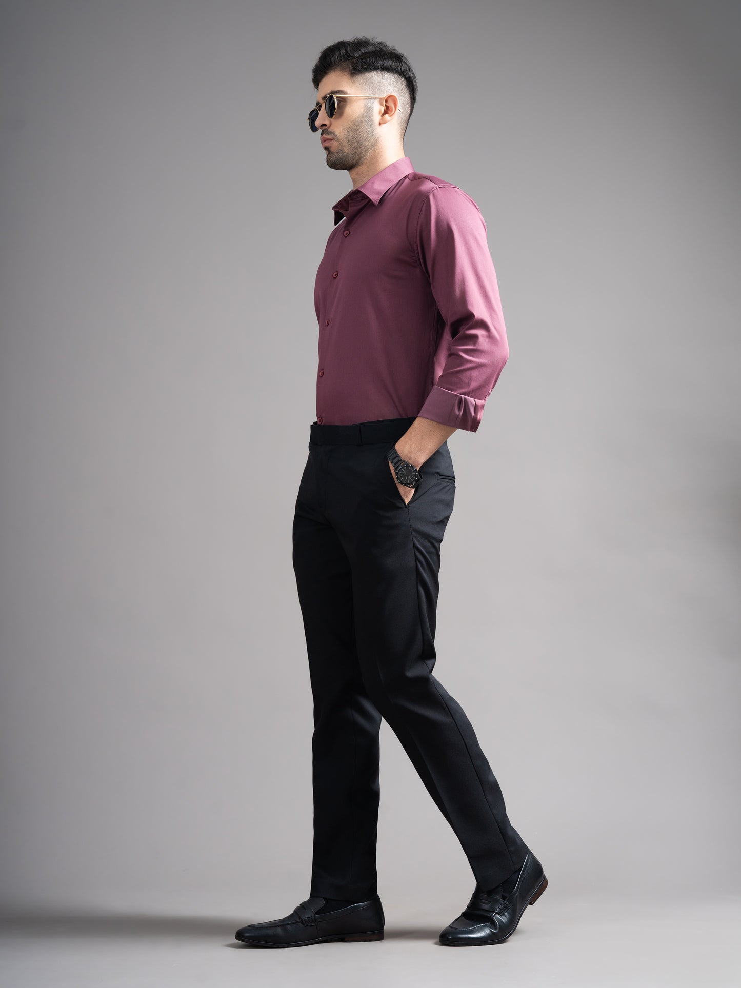 Flexi-waist Black Trouser