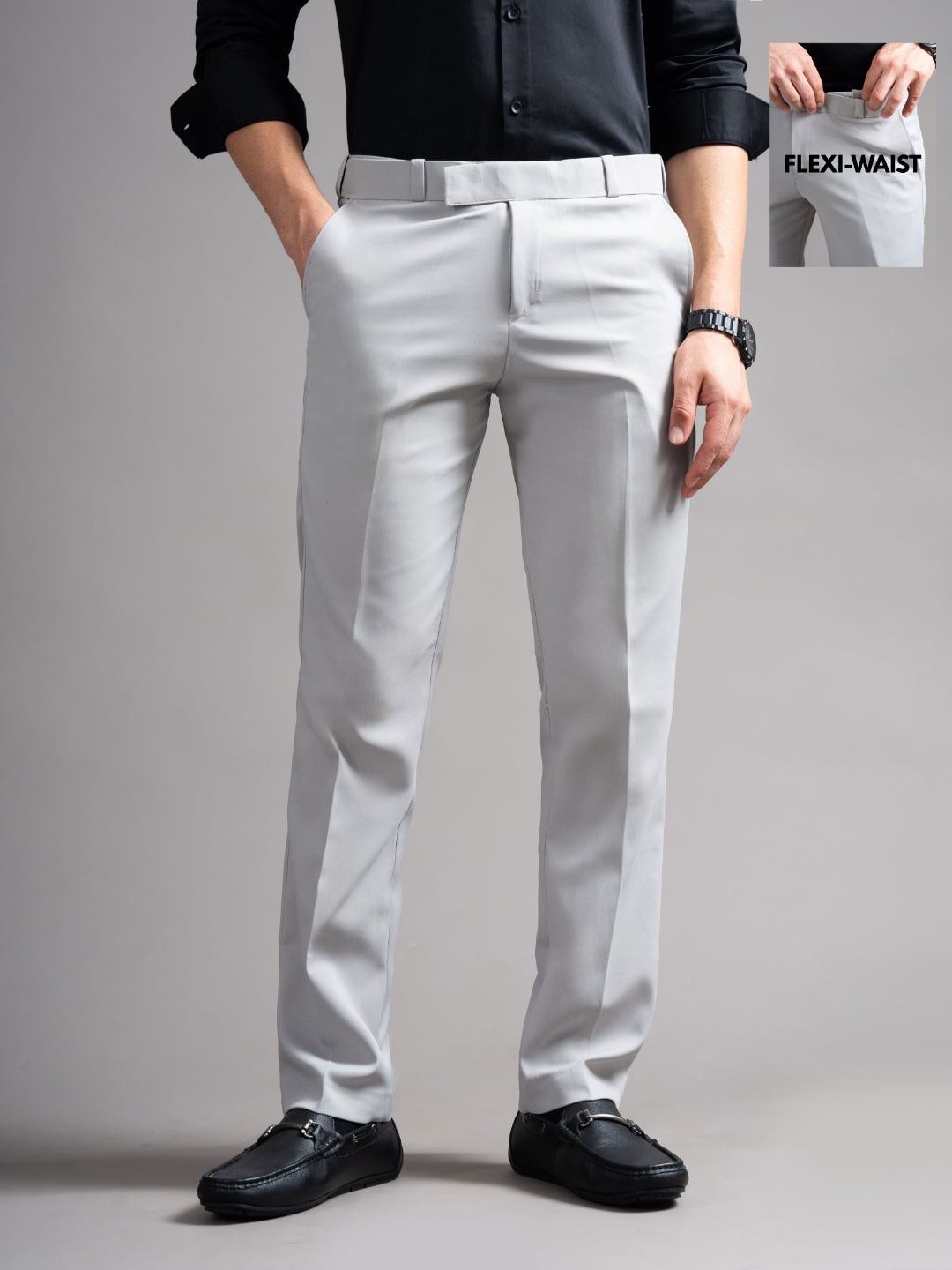 Flexi-waist Silver Trouser
