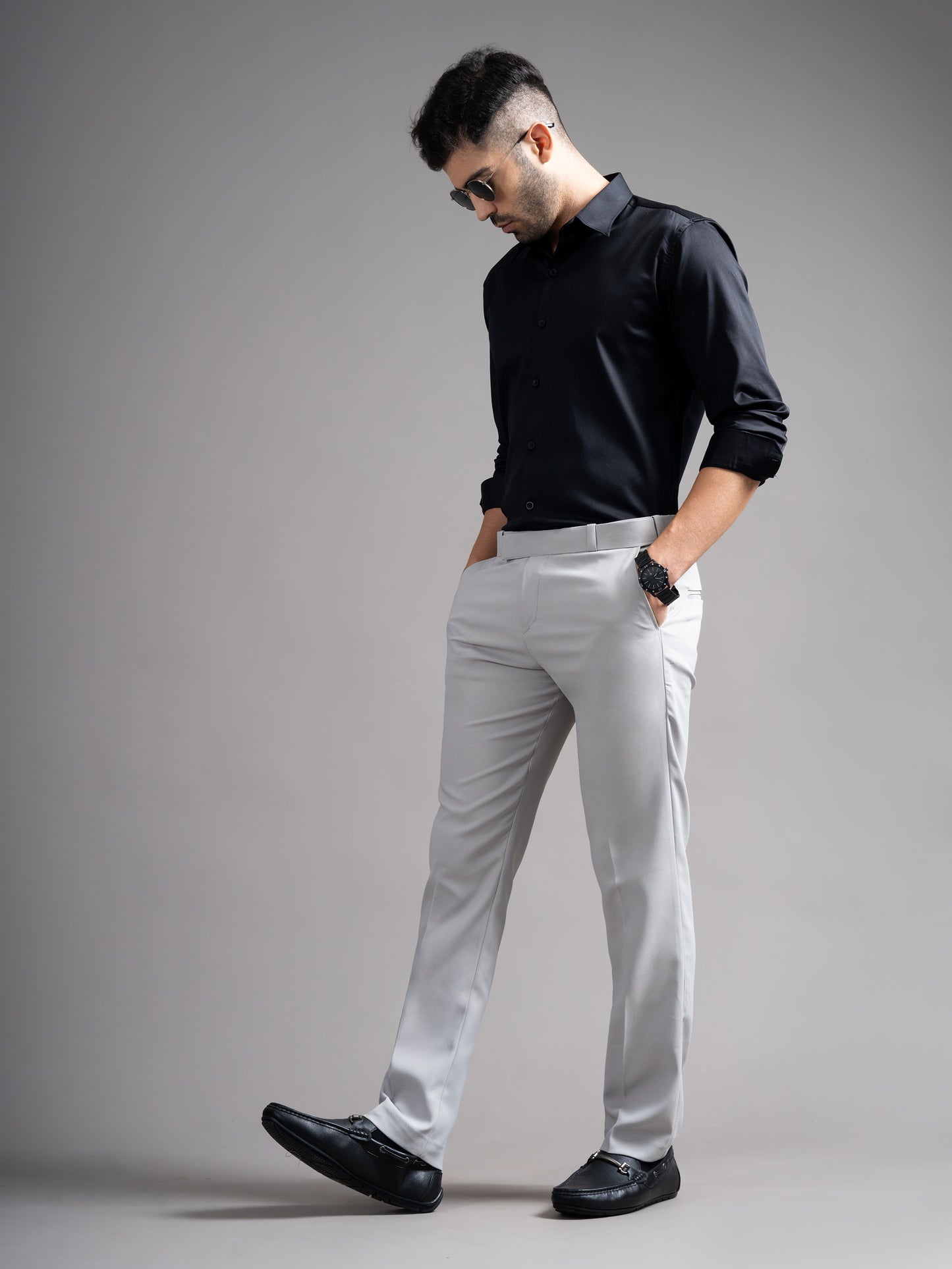 Flexi-waist Silver Trouser