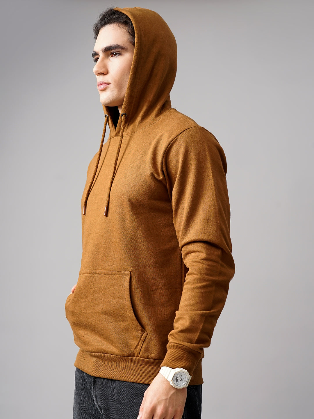 Solid Brown Hoodie