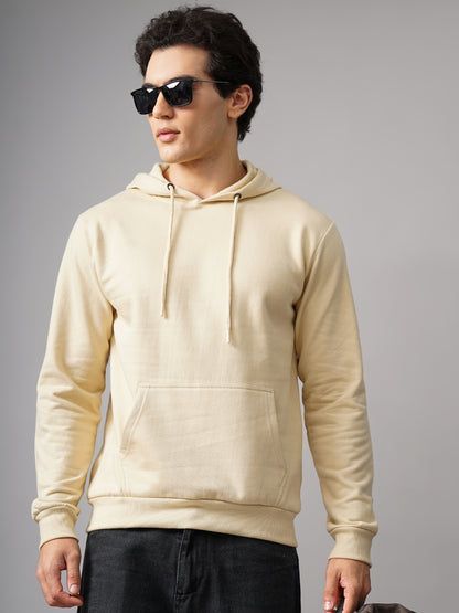 Solid Cream Hoodie