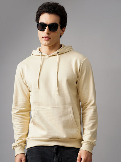 Solid Cream Hoodie