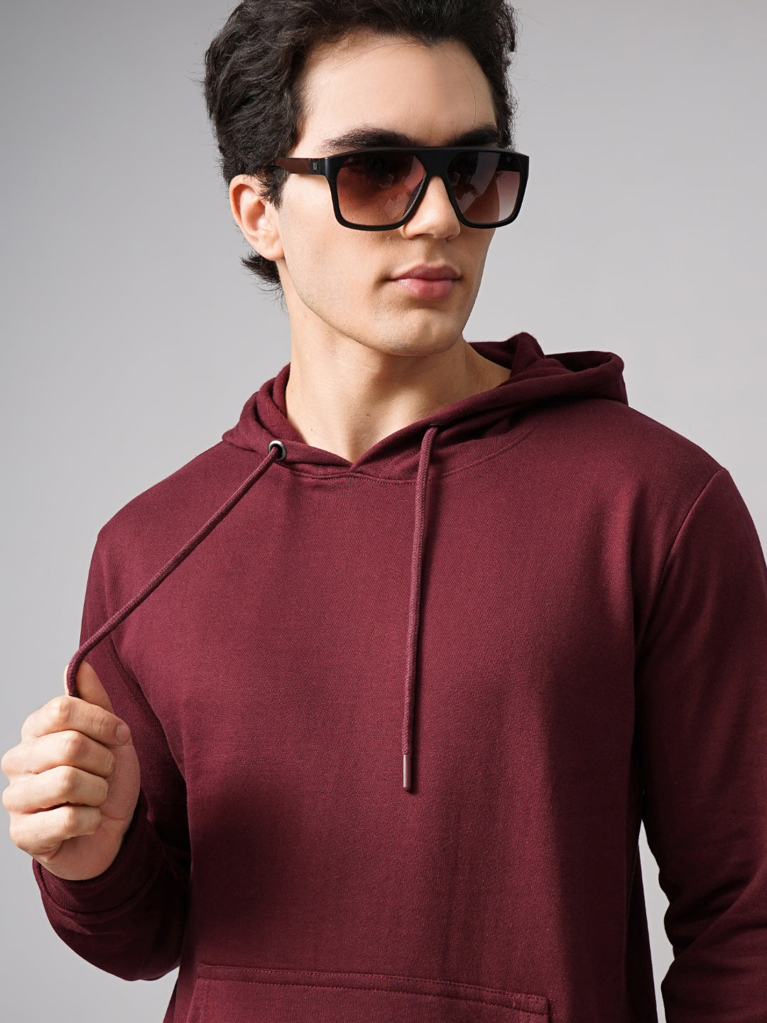 Solid Wine Hoodie