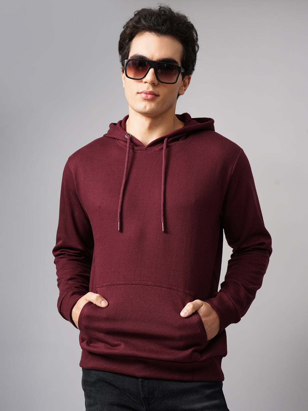 Solid Wine Hoodie