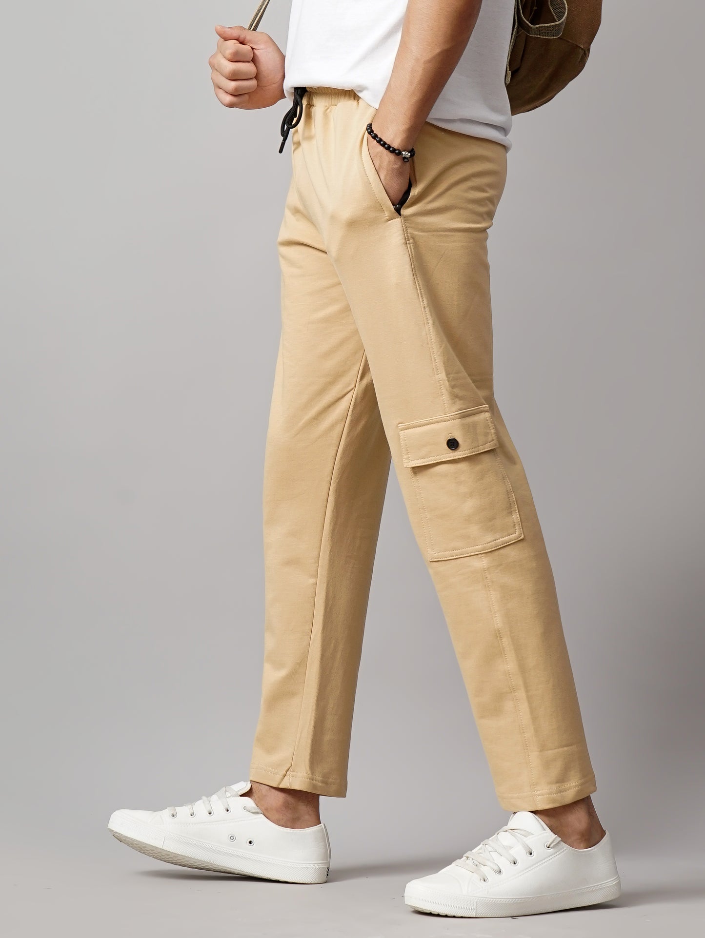 Offset Cream Knitted Cargo Pant