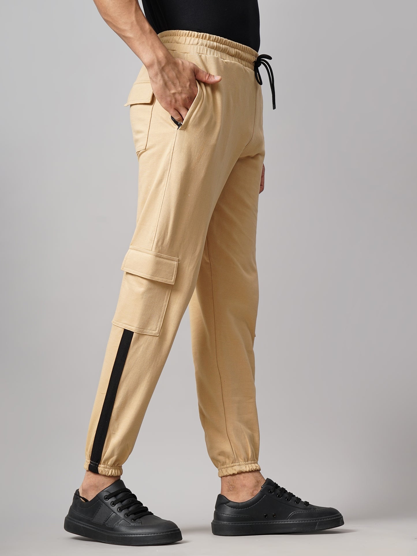 Sash Cream Knitted Cargo Pant