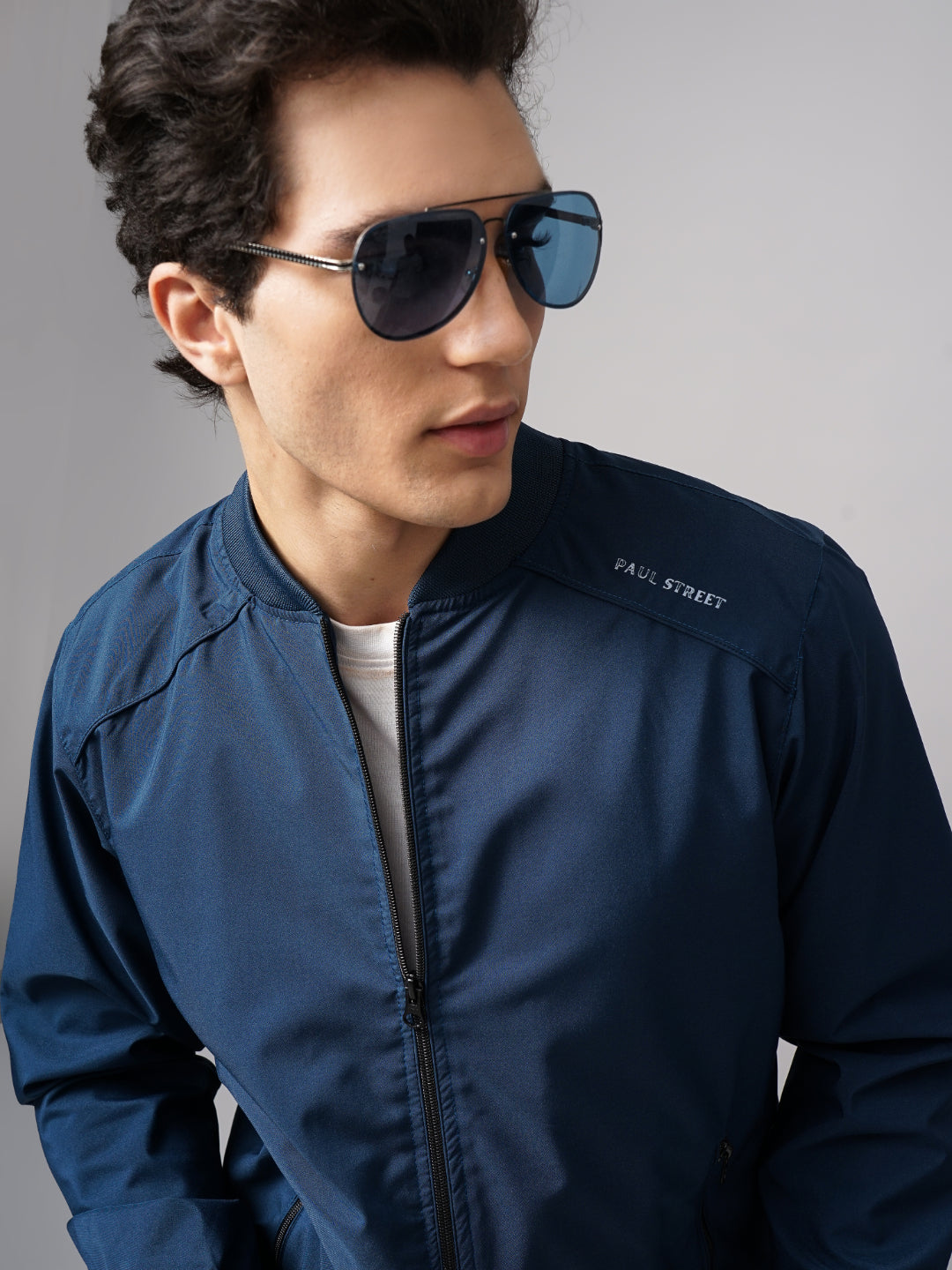 Solid Bomber Blue Jacket