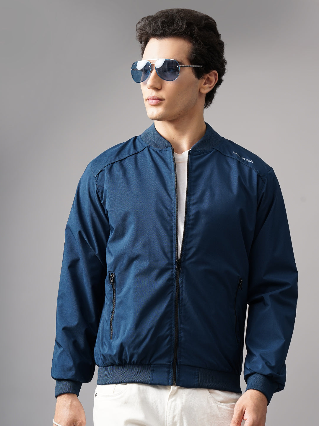 Solid Bomber Blue Jacket