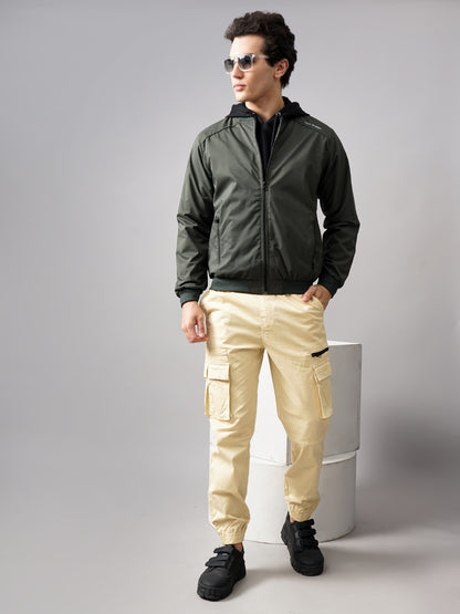 Solid Bomber Olive Jacket