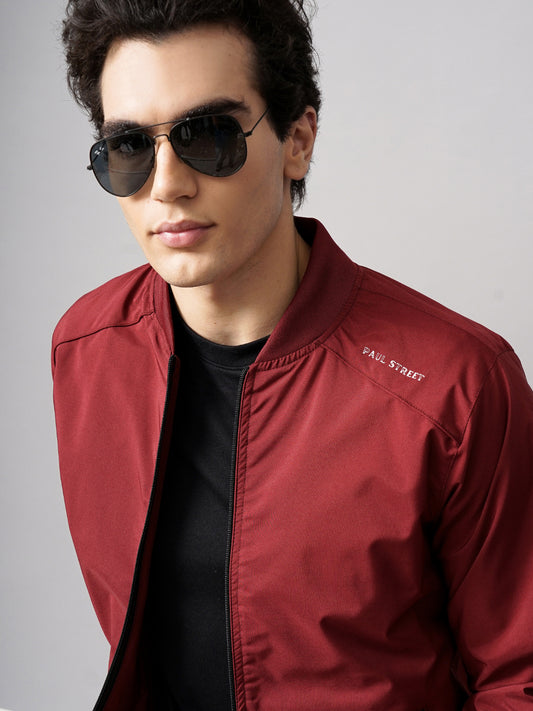 Solid Bomber Red Jacket