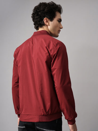Solid Bomber Red Jacket