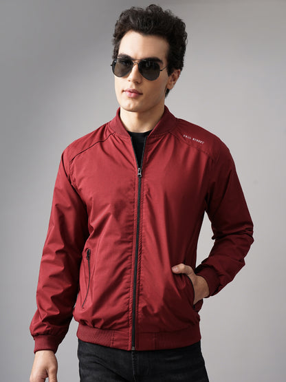 Solid Bomber Red Jacket