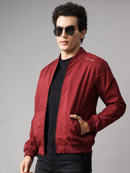 Solid Bomber Red Jacket
