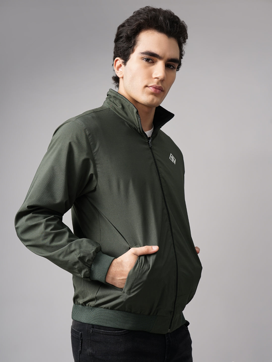 Reversible Windcheater Olive Jacket