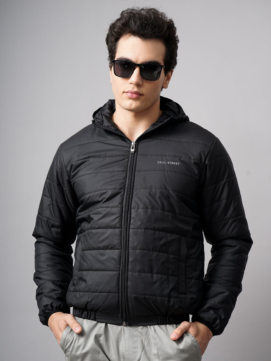 Hooded Puffer Black Jacket