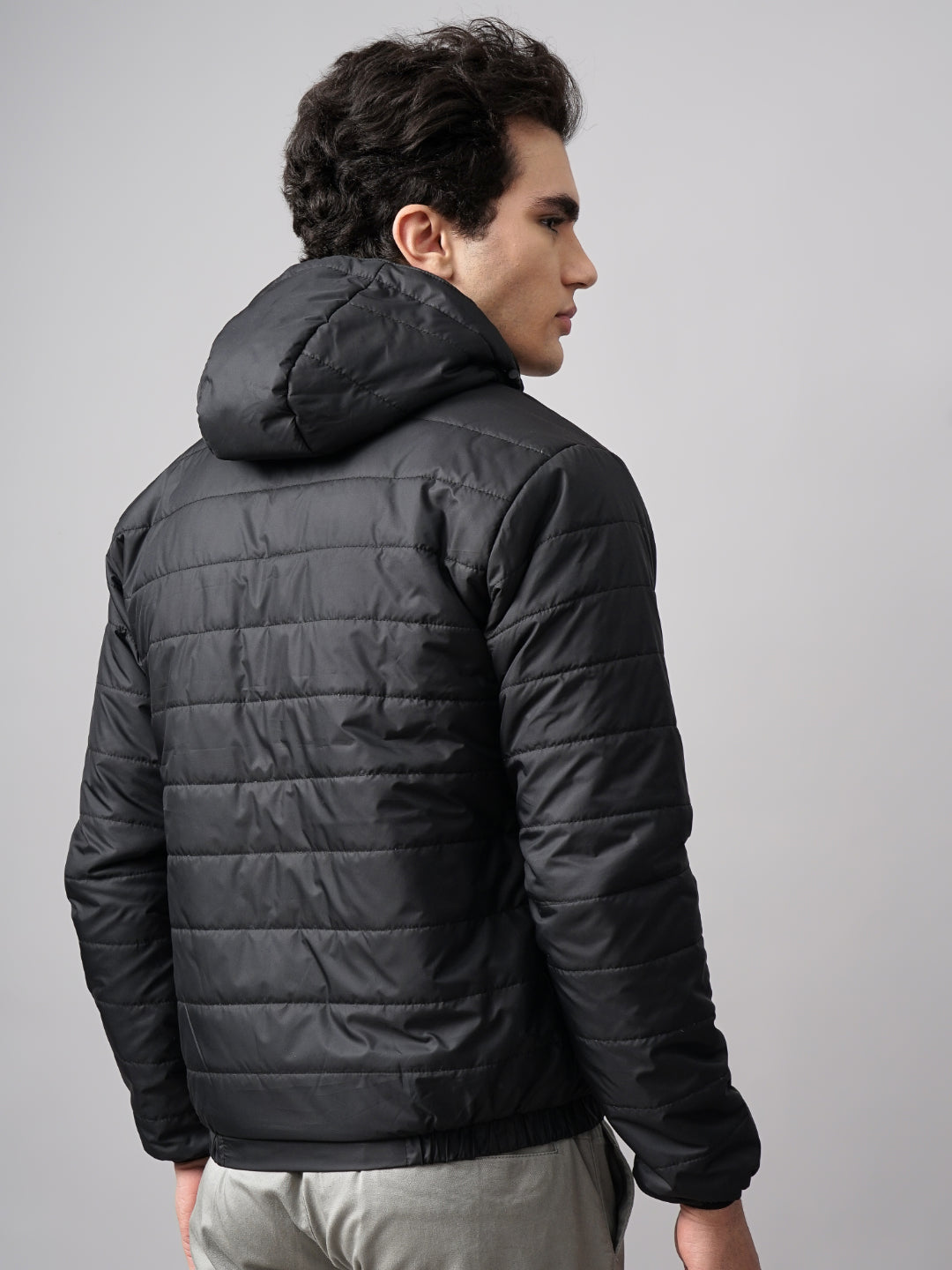 Hooded Puffer Black Jacket