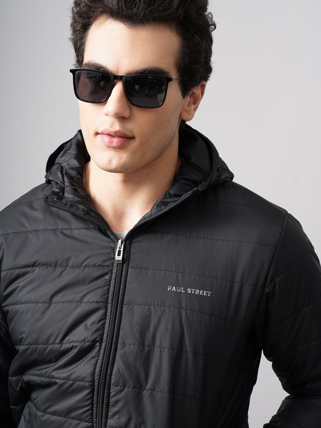 Hooded Puffer Black Jacket