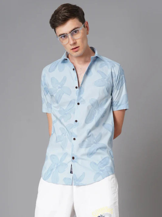 Vinca Blue Floral Shirt