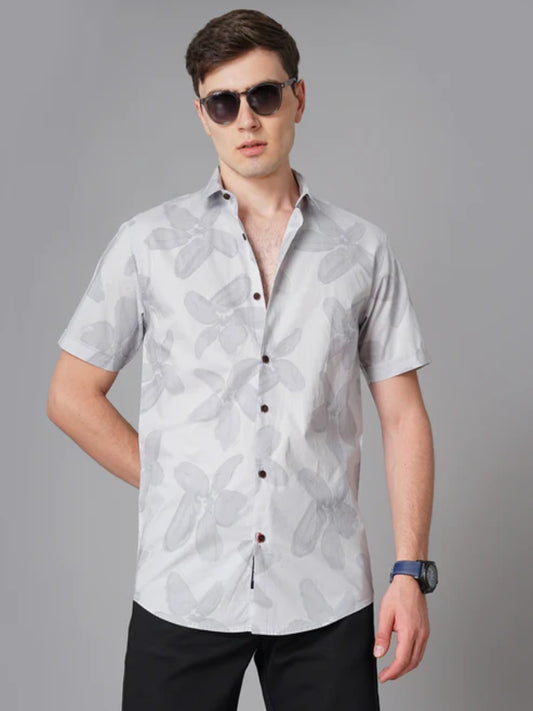 Vinca Grey Floral Shirt