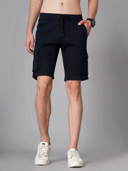 Solid Navy Cargo Short