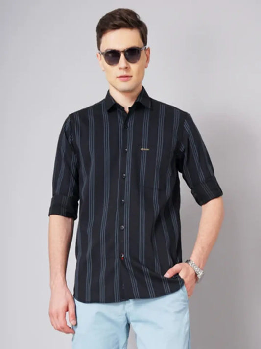 Triple Striped Black Shirt