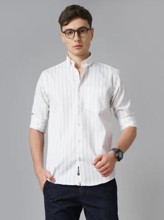 Pin Striped White Shirt