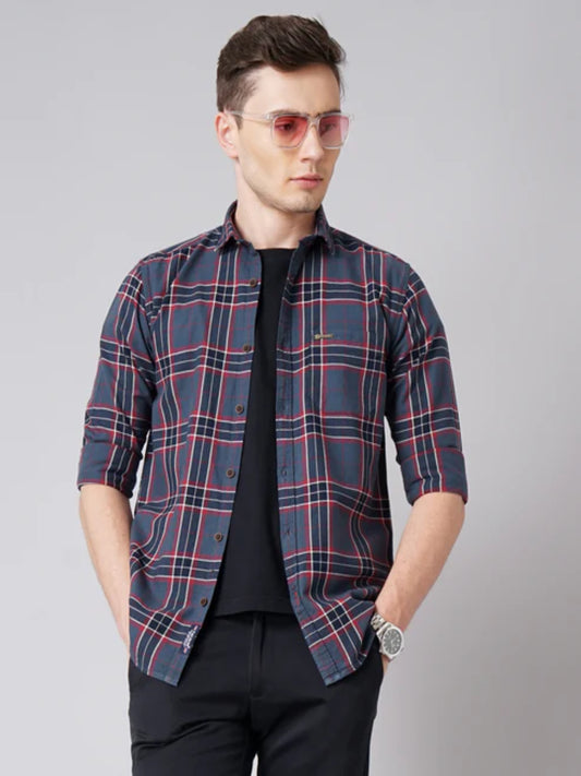 Keaton Blue Checks Shirt