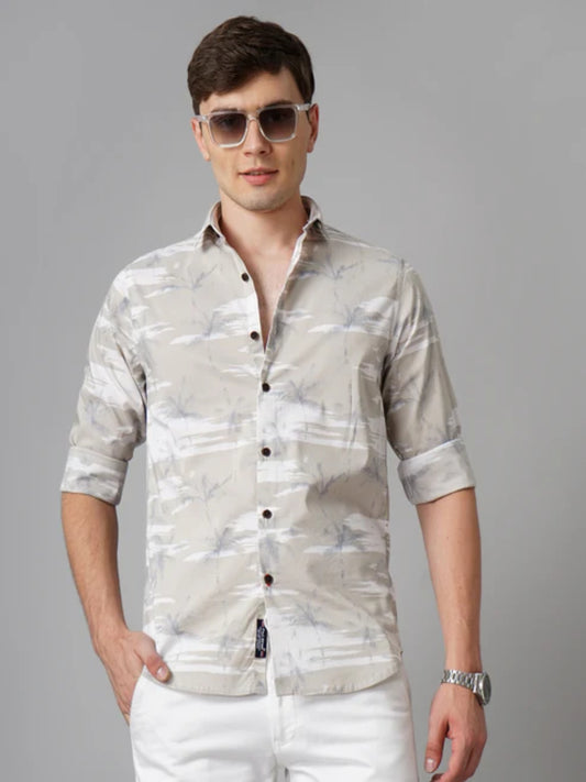 Brio Beige Floral Shirt