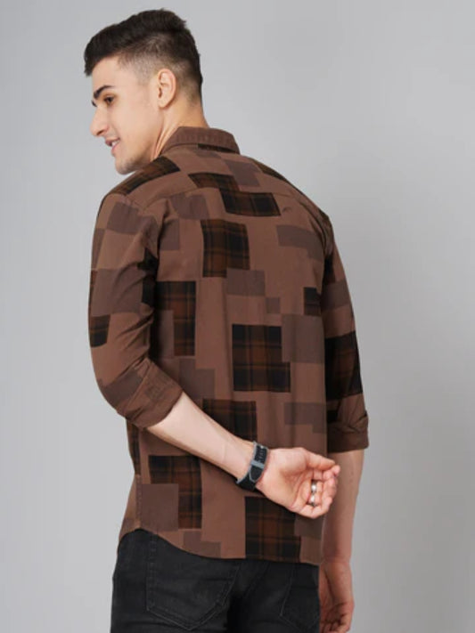 Riga Brown Checks Shirt