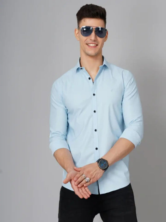 Delta Blue Solid Shirt