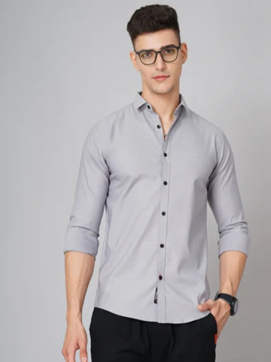 Delta Grey Solid Shirt