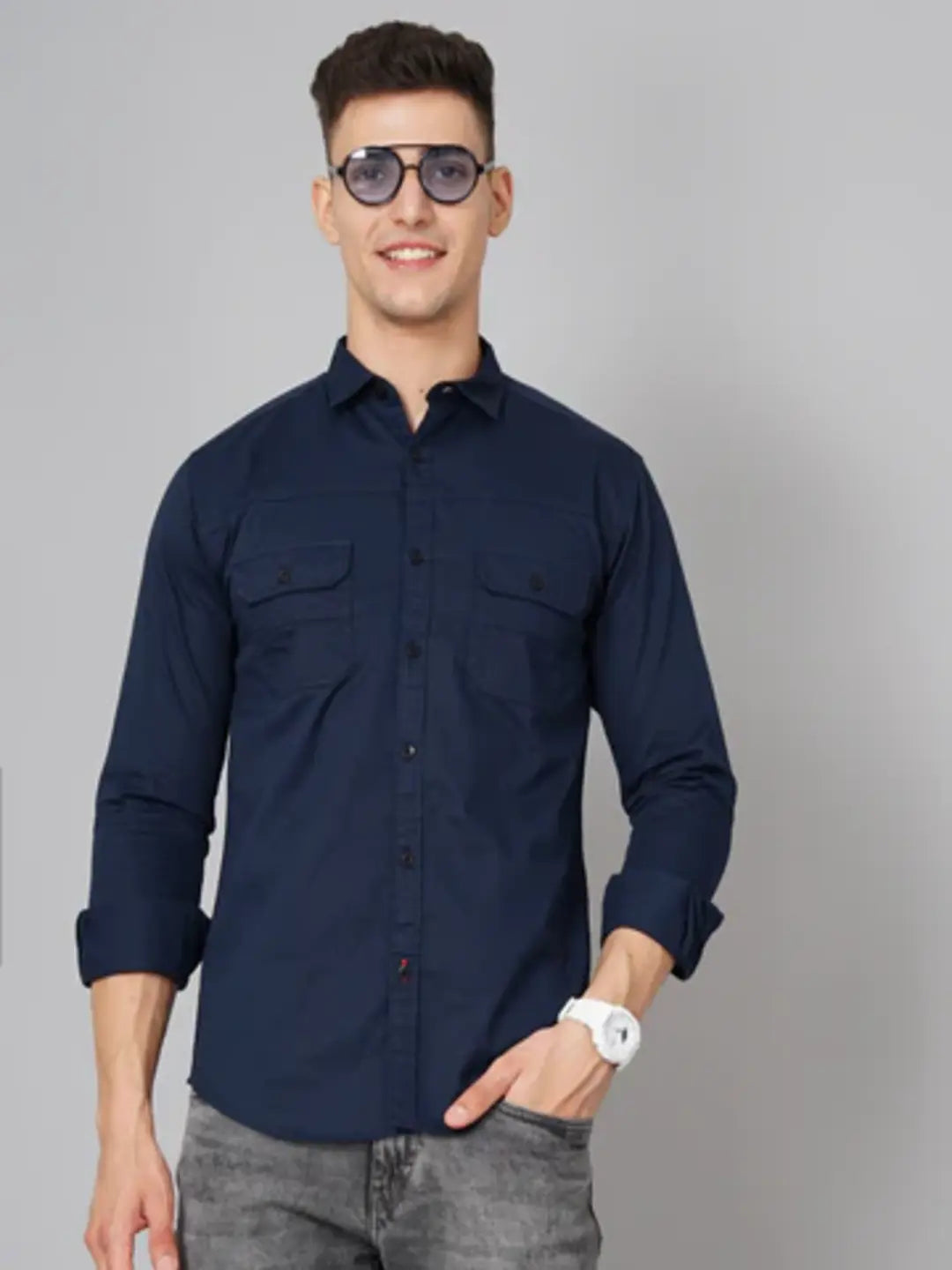 Overline Navy Shirt