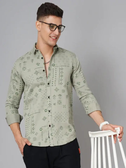 Kofu Green Floral Shirt