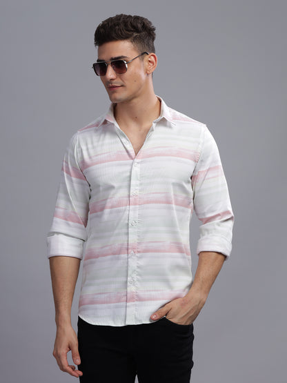 Basel Striped Pink Shirt