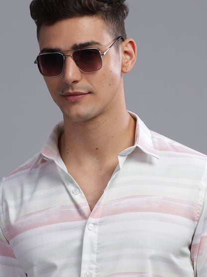 Basel Striped Pink Shirt