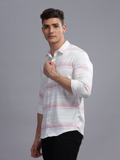 Basel Striped Pink Shirt